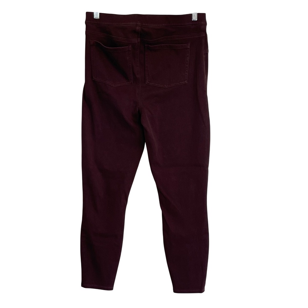 Spanx Ankle Jean Ish Leggings Dark Plum Burgundy High Rise XL Slimming Shapewear - Picture 2 of 7